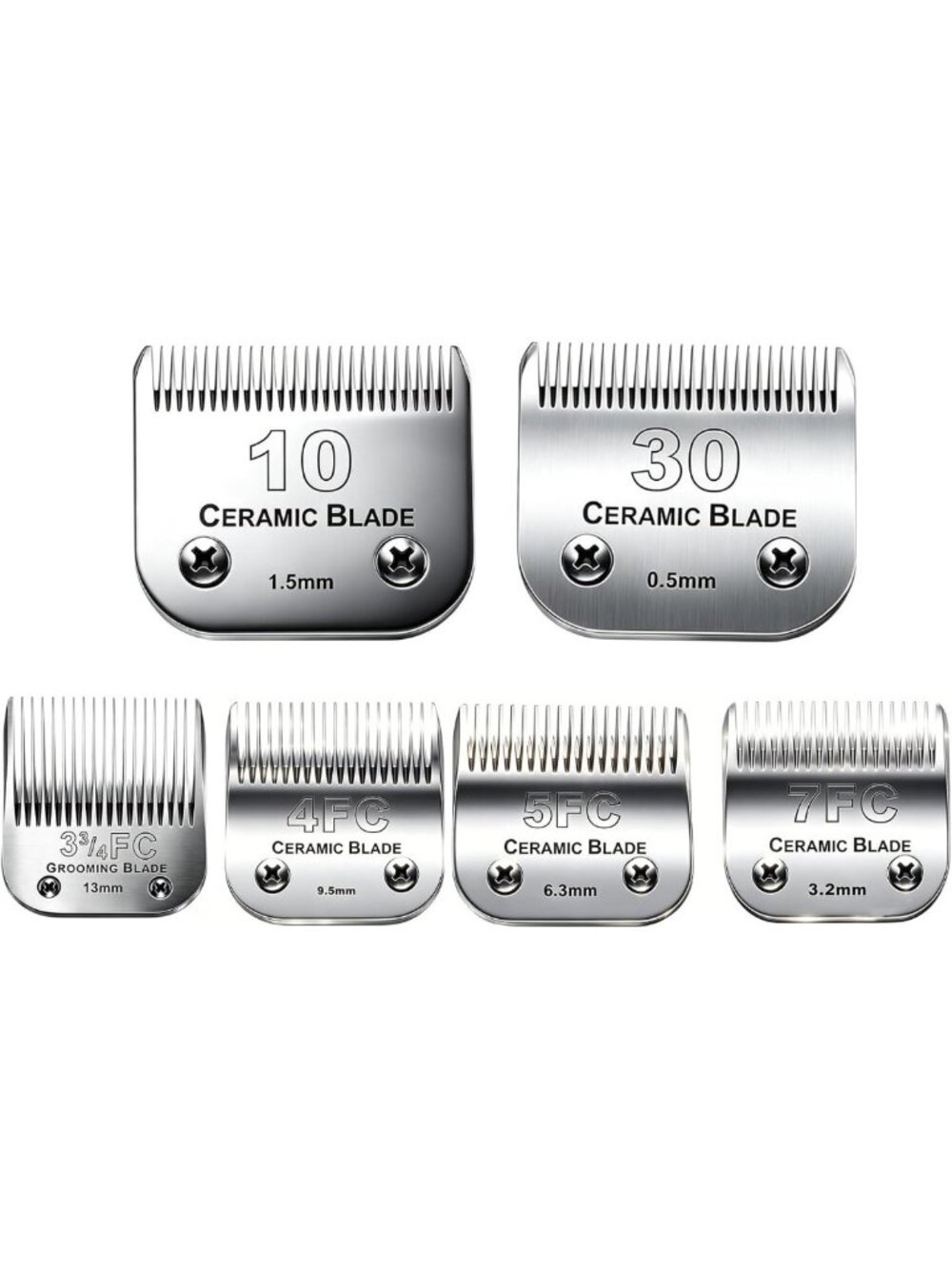 6-Pack Dog Grooming Blades for Clippers - 10 Durable Blades for Smooth Cuts